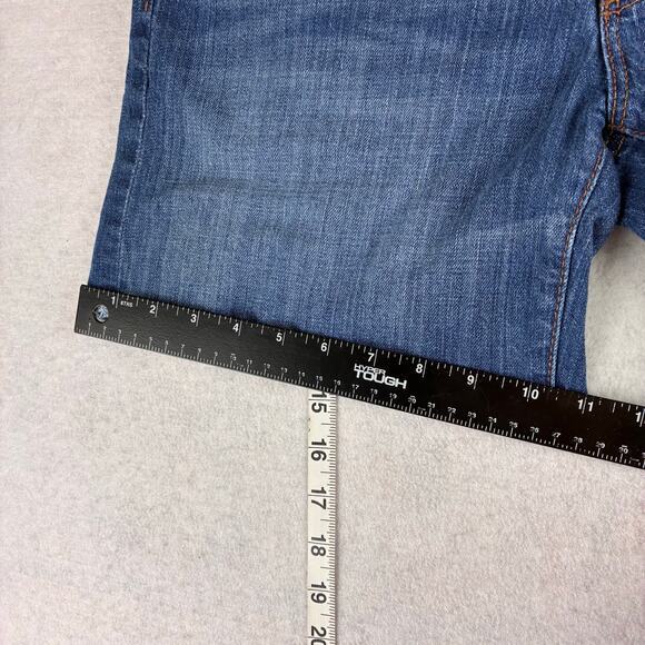 Loft Jean Shorts Women's 28 (measured 32) Blue Denim Cutt Off Cotton Stretch - Picture 7 of 11